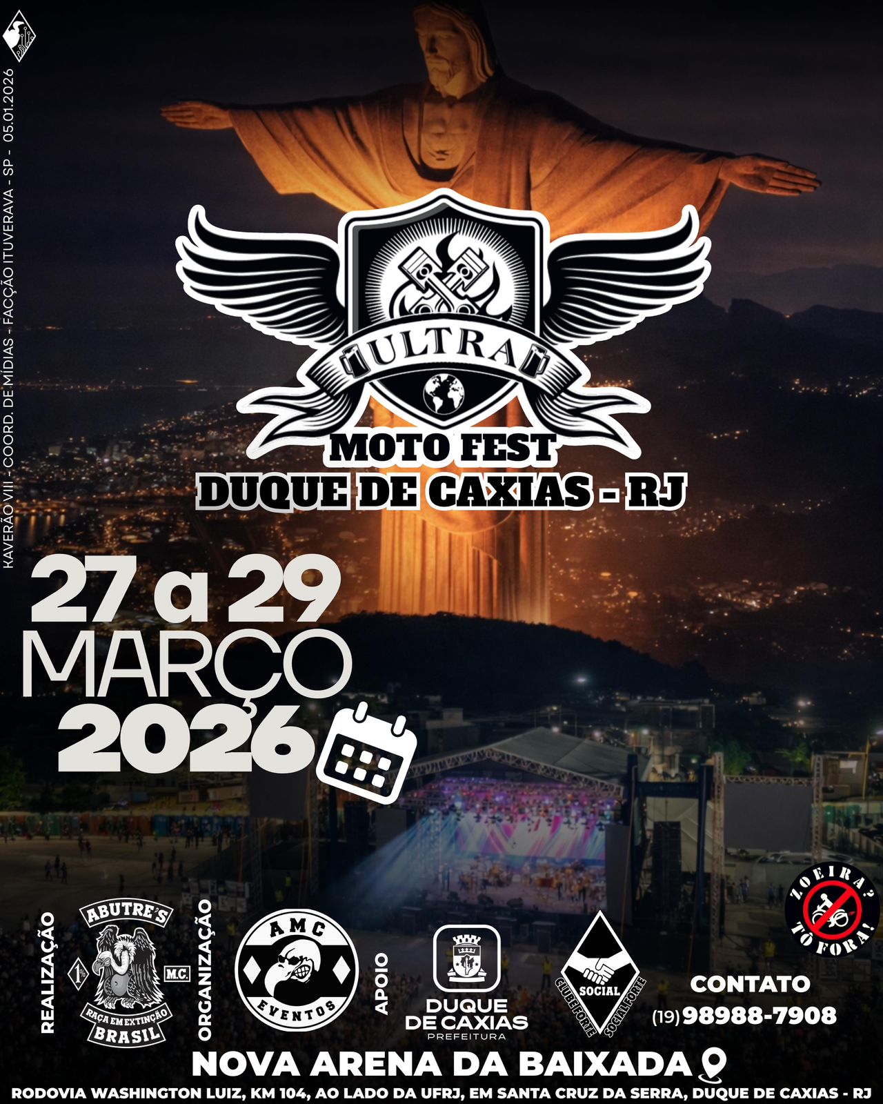 🏍️ Ultra Moto Fest 2026: adrenalina, música e cultura em Duque de Caxias