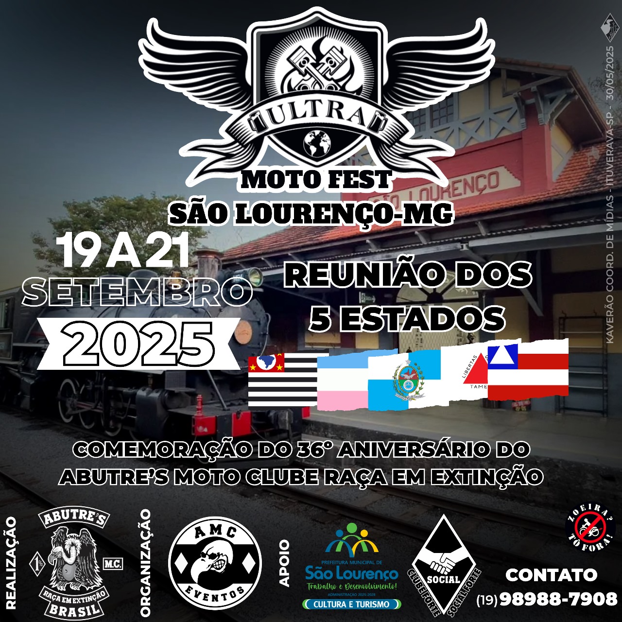 Abutre's MC Celebra 36 Anos com Encontro de Estados em São Lourenço-MG!
