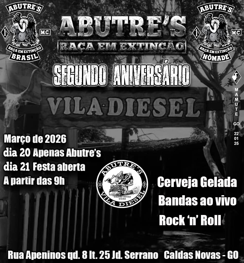 🎉 Segundo Aniversário do Abutre’s Raça em Extinção de Caldas Novas/GO